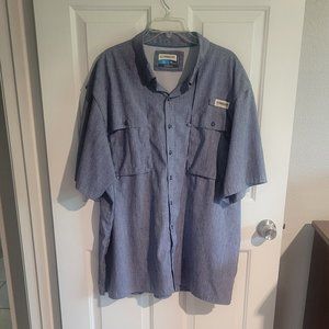 Magellan XXL Navy Textured Pattern Fishing/Outdoor Shirt